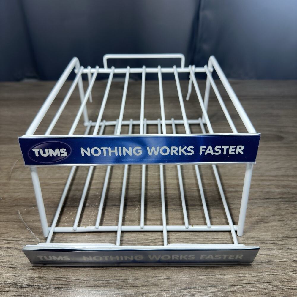 TUMS Nothing Works Faster Wire Display Rack 10x10x4 Retail Store Shelf Organizer